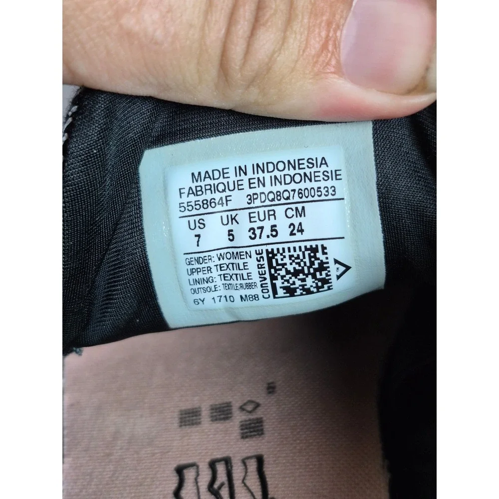 Converse Chuck Taylor All Star Madison Black White Woven Sneakers Womens 7 - Picture 6 of 9